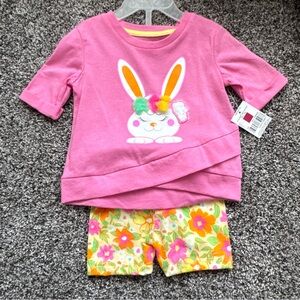 NEW Kidgets Pink Bunny 12 Month Outfit